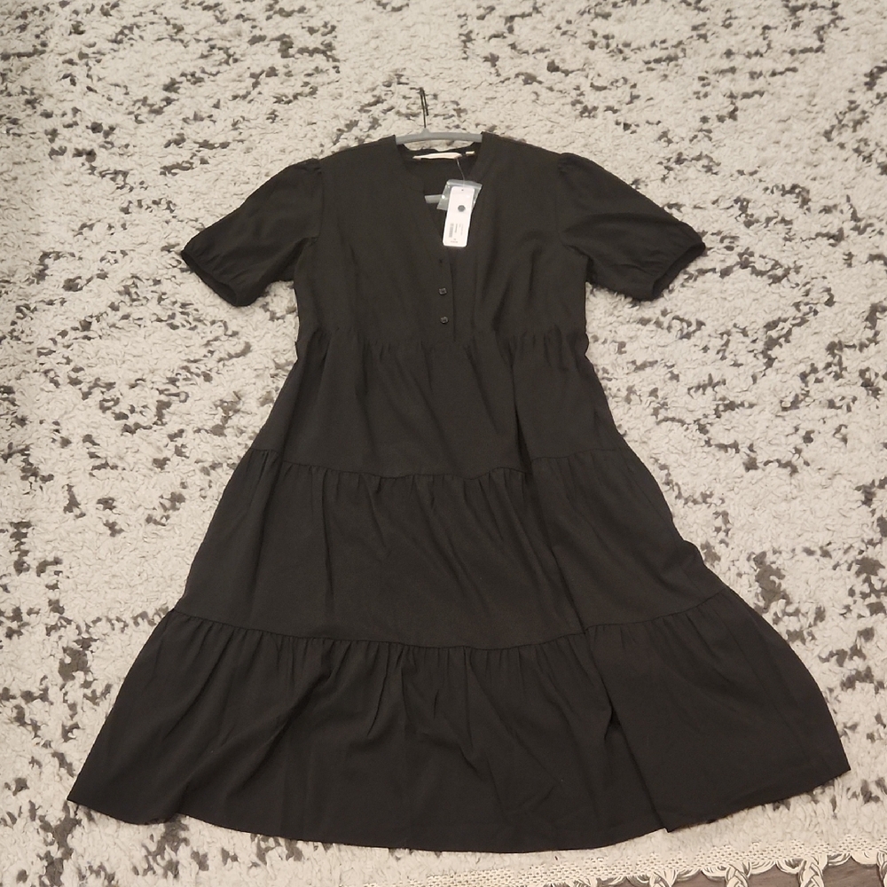 NWT Tiered Black Dress PS